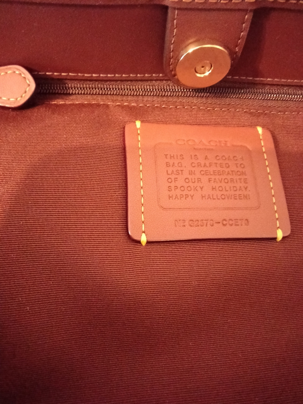 Coach Coach City Halloween Pumpkin Tote NWT - Picture 3 of 4